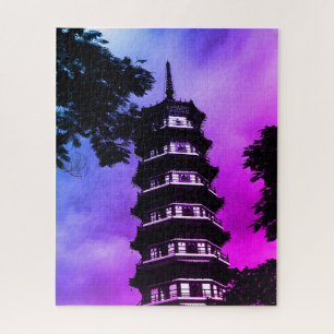 Antikes China Kanton die blumige Pagode