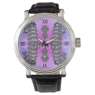 Antikes China Kanton die blumige Pagode Armbanduhr