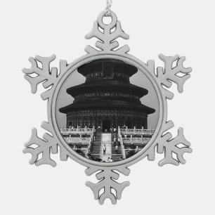 Antikes China Pekin Tempel des Himmels Schneeflocken Zinn-Ornament