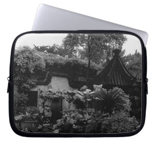 Antikes China Shanghai Yuyuan-Garten-Pflanzen Etui Laptopschutzhülle