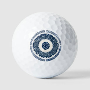 Antikes chinesisches blau-weißes Porzellanmuster Golfball
