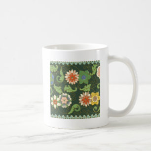 Antikes chinesisches Cloisonné-Muster: Jade Grün Kaffeetasse