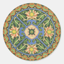 Antikes chinesisches Cloisonné-Muster: Jade Grün