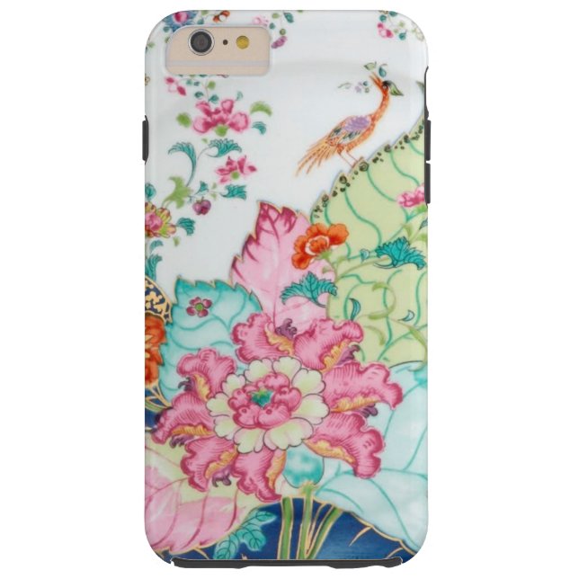 Antikes Chinoiserie-Chinaporzellan-Vogelmuster Case-Mate iPhone Hülle (Rückseite)