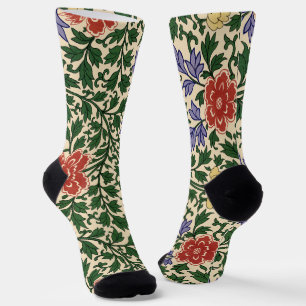 Antikes Chinoiserie-Pfingstrosenmuster von Owen Jo Socken