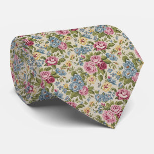 Antikes Chintz-Blumenmuster Krawatte