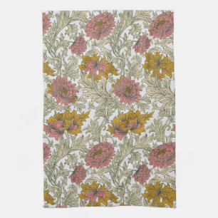 Antikes Chrysanthemen-Muster von William Morris Geschirrtuch