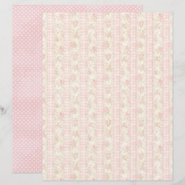 Antikes Coquette-Rosen-Blumen-Schmalzpapier