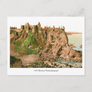 Antikes County Antrim Dunluce Castle Foto Postkarte