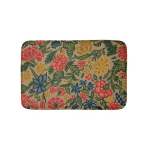 Antikes Crewel-Blumenstickereimuster Badematte