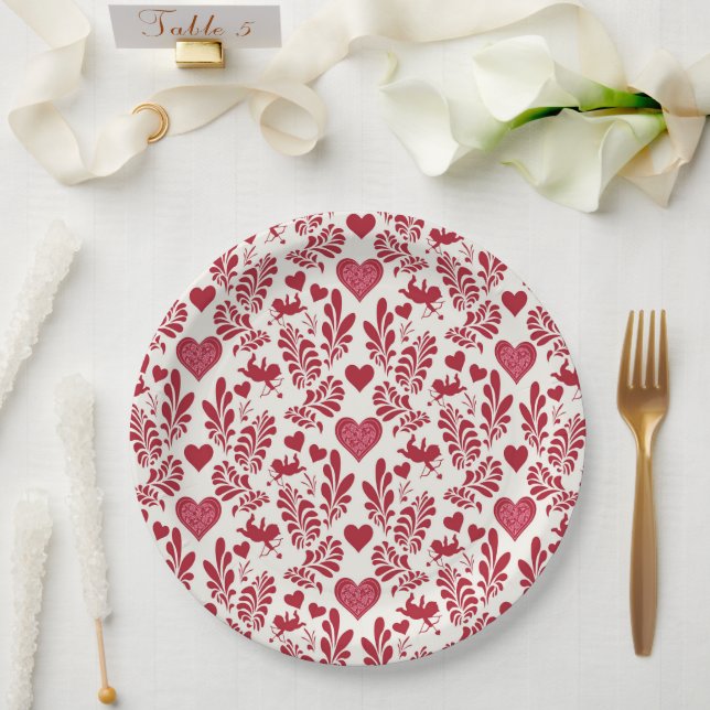 Antikes Cupid-Wallpaper Pappteller (Hochzeit)
