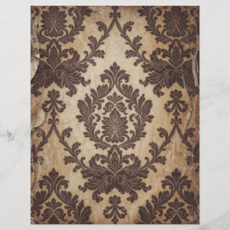 Antikes Damast-Shabby-Chic-Schreibpapier