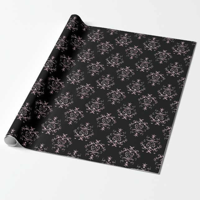Antikes Damastmuster Geschenkpapier (Ungerollt)
