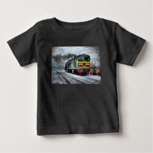 Antikes Dampflokomotiven-T-Shirt Baby T-shirt