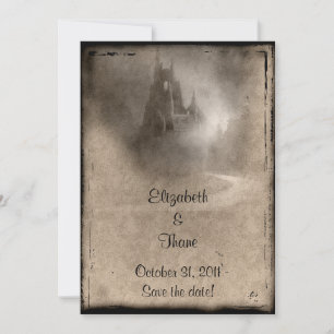 Antikes Dark Castle Gothic Hochzeit Save The Date