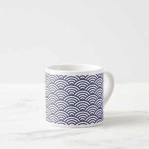 Antikes Delft Blau Koinobori Fischschuppenmuster Espressotasse