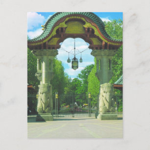 Antikes Deutschland, Berliner Zoo, Elefanteneingan Postkarte