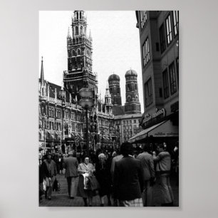 Antikes Deutschland München Frauenkirche Frauenpla Poster