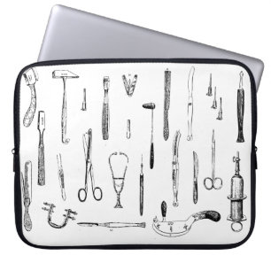 Antikes Diagramm der medizinischen Instrumente Laptopschutzhülle