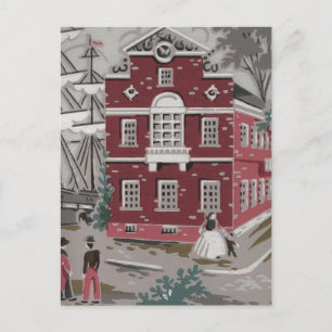 Antikes Druck Boston Postkarte