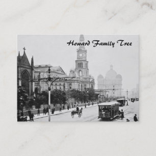 Antikes Druckbild George St Sydney Australien c189 Visitenkarte
