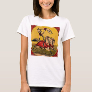 Antikes Druckbild von akrobatischen Bareback-Reite T-Shirt