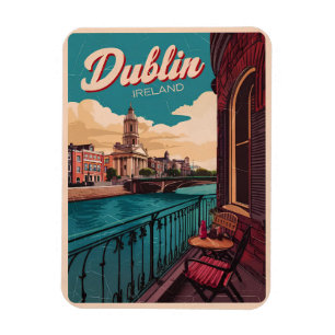 Antikes Dublin, Irland Reise Geschenke Magnet