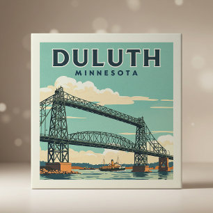 Antikes Duluth Minnesota Fliese