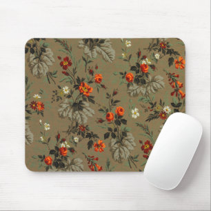 Antikes dunkles florales Orangenrosen-Botanikmuste Mousepad