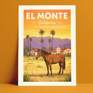 Antikes El Monte Kalifornien Postkarte