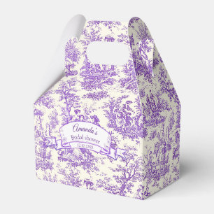 Antikes Elegantes Lila Toile Monogramm Muster Geschenkschachtel