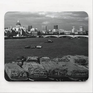 Antikes England London Themse Fluss Skyline Stadt Mousepad