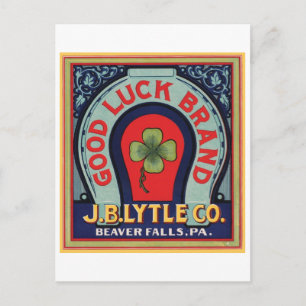 Antikes Etikett der Firma J. Bl Lytle Co. - Good L Postkarte