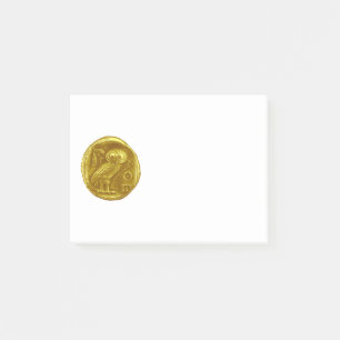 ANTIKES EULEN-Gold Post-it Klebezettel