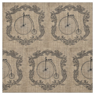 Antikes Fahrrad auf Jute Stoff