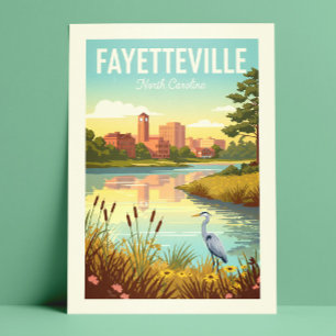 Antikes Fayetteville North Carolina Postkarte