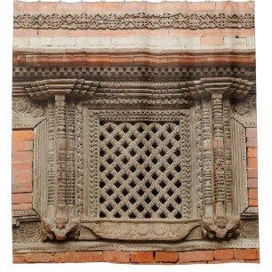 Antikes Fenster im Nasal Chowk Hof von Hanuman Duschvorhang