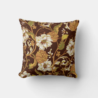 Antikes florales Barock: Magnolien, Rosen Muster. Kissen