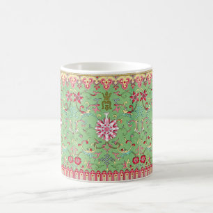 Antikes florales Muster von William Morris in Grün Kaffeetasse