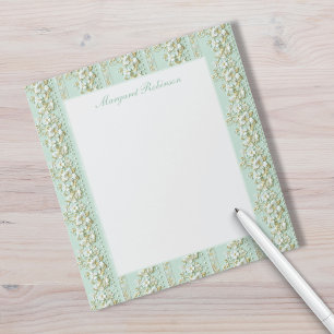 Antikes Florales Notizbuch Notizblock