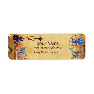 ANTIKES FLORENTINISCHES BLUMENmotiv-PERGAMENT