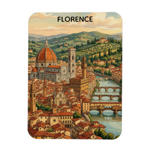 Antikes Florenz Italien Toskana Stadtansicht Magnet
