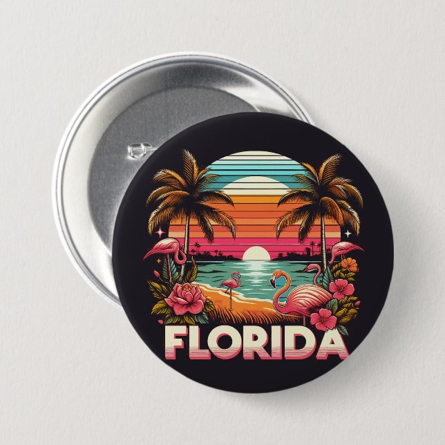 Antikes Florida Button (Vorne & Hinten)
