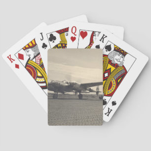 antikes Flugzeug Spielkarten