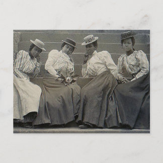 Antikes Foto afroamerikanischer Frauen Postkarte