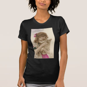 Antikes Foto Viktorianische Frau und Hund T-Shirt