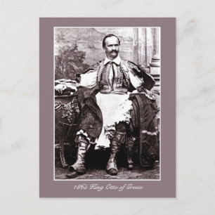 Antikes Foto von König Otto von Griechenland aus d Postkarte