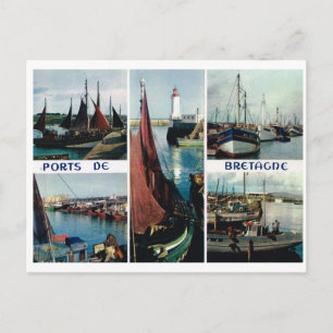 Antikes Frankreich, Bretagne, Fischereihäfen Postkarte