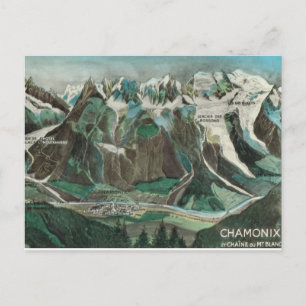Antikes Frankreich, Chamonix, Mont Blanc Postkarte
