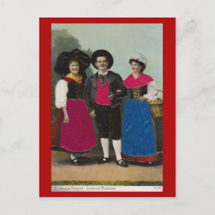 Antikes Frankreich, Elsass, Traditionelle Tracht Postkarte